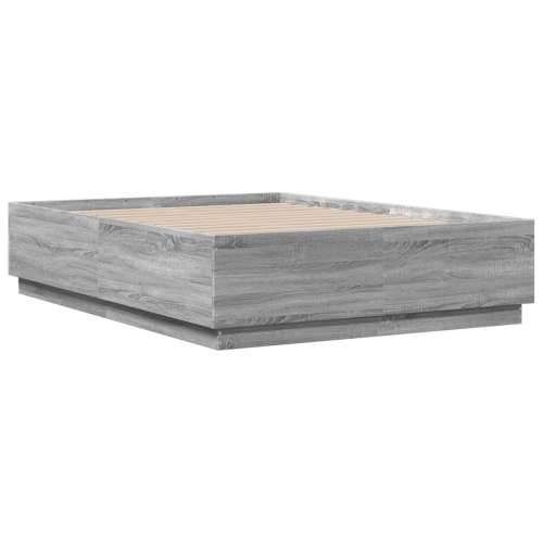 Okvir za krevet boja hrasta 120x190 cm od konstruiranog drva - Sivi hrast sonoma 120 x 190 cm Cijena