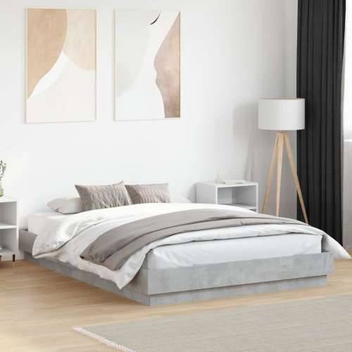 Okvir kreveta boja betona 150x200 cm od konstruiranog drva - Beton siva 150 x 200 cm Cijena