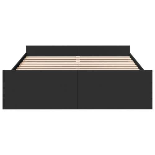 Okvir kreveta s ladicama crni 160x200 cm konstruirano drvo - Crna 160 x 200 cm Cijena