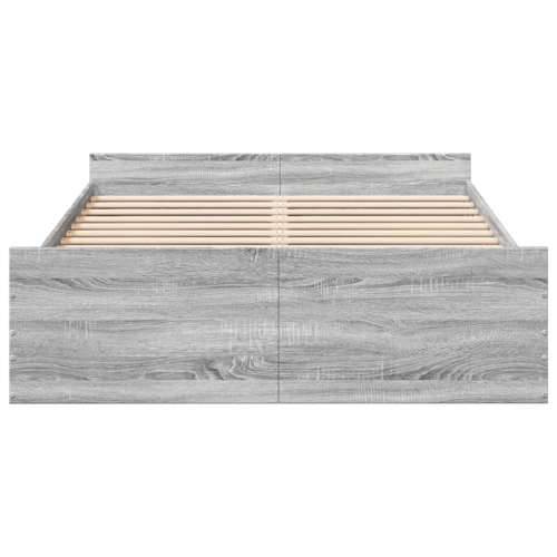Okvir za krevet s ladicama boja sivog hrasta 120x190 cm drveni - Sivi hrast sonoma 120 x 190 cm Cijena
