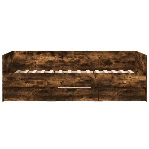 Dnevni krevet s ladicama bez madraca boja hrasta 100x200 cm - Dimljeni hrast 100 x 200 cm Cijena
