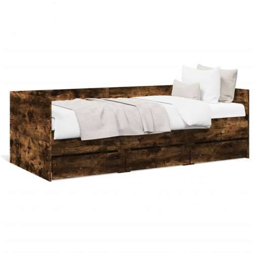 Dnevni krevet s ladicama bez madraca boja hrasta 90x190 cm - Dimljeni hrast 90 x 190 cm Cijena