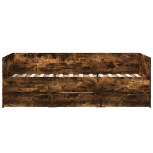 Dnevni krevet s ladicama bez madraca boja hrasta 90x190 cm - Dimljeni hrast 90 x 190 cm Cijena