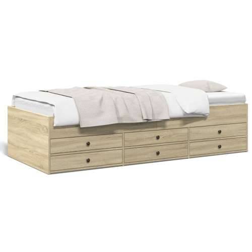 Dnevni krevet s ladicama bez madraca boja hrasta 90x190 cm - sonoma hrast 90 x 190 cm Cijena
