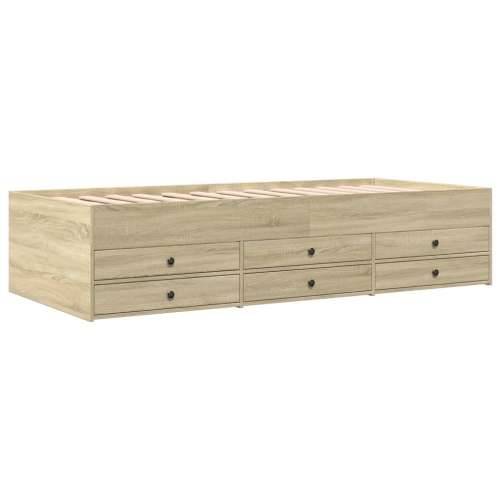 Dnevni krevet s ladicama bez madraca boja hrasta 90x190 cm - sonoma hrast 90 x 190 cm Cijena