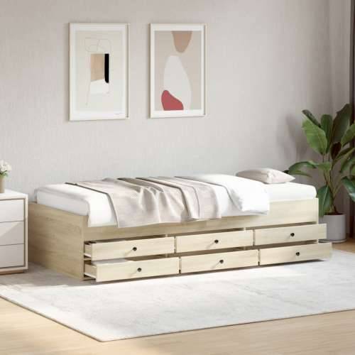 Dnevni krevet s ladicama bez madraca boja hrasta 90x190 cm - sonoma hrast 90 x 190 cm Cijena