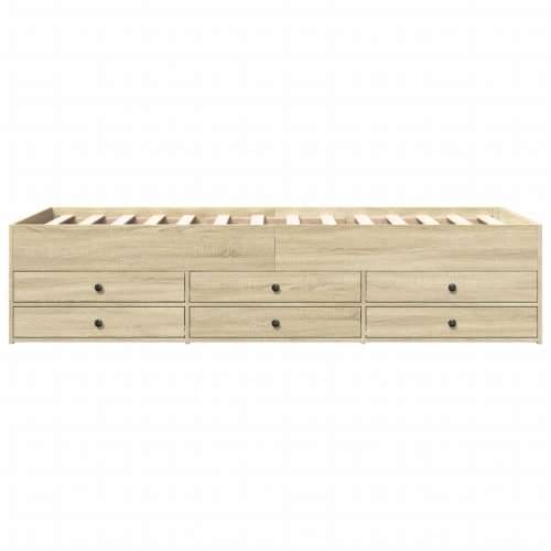 Dnevni krevet s ladicama bez madraca boja hrasta 90x190 cm - sonoma hrast 90 x 190 cm Cijena