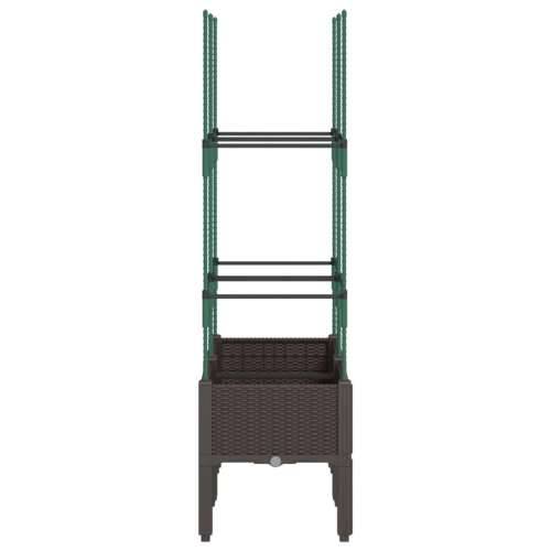 Vrtna sadilica s rešetkom smeđa 80 x 40 x 142,5 cm PP - Smeđa 80 x 40 x 142.5 cm 1 Cijena