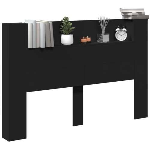 Ormarić za uzglavlje s LED svjetlima crni 160 x 16,5 x 103,5 cm - Crna 160 x 16.5 x 103.5 cm 1 Cijena