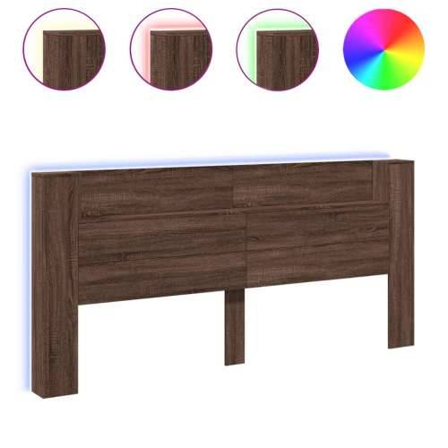 Ormarić za uzglavlje LED boja smeđeg hrasta 220x16,5x103,5 cm - Smeđi hrast 220 x 16.5 x 103.5 cm 1 Cijena