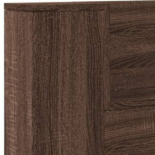 Ormarić za uzglavlje LED boja smeđeg hrasta 220x16,5x103,5 cm - Smeđi hrast 220 x 16.5 x 103.5 cm 1 Cijena