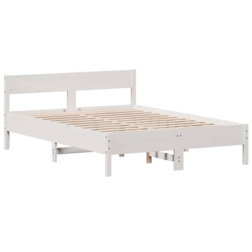 Okvir kreveta bez madraca bijeli 135 x 190 cm masivna borovina - Bijela 135 x 190 cm Cijena