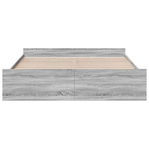 Okvir za krevet s ladicama boja hrasta 200x200 cm drveni - Sivi hrast sonoma 200 x 200 cm Cijena