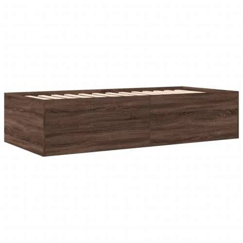 Dnevni krevet s ladicama bez madraca smeđa hrasta 100x200 cm - Smeđi hrast 100 x 200 cm Cijena