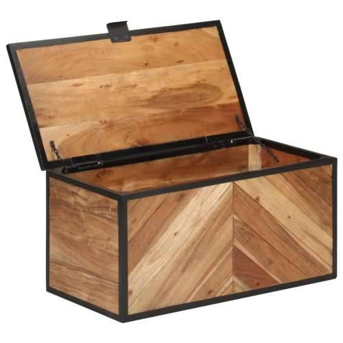 Kutija za pohranu 60x30x30 cm masivno drvo bagrema i željezo Cijena