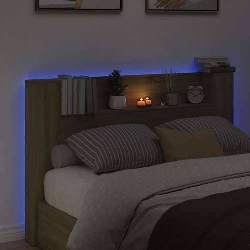 Ormarić za uzglavlje LED boja hrasta sonome 160x16,5x103,5 cm - sonoma hrast 160 x 16.5 x 103.5 cm 1 Cijena
