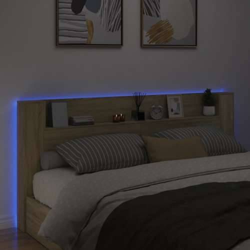 Ormarić za uzglavlje LED boja hrasta sonome 220x16,5x103,5 cm - sonoma hrast 220 x 16.5 x 103.5 cm 1 Cijena
