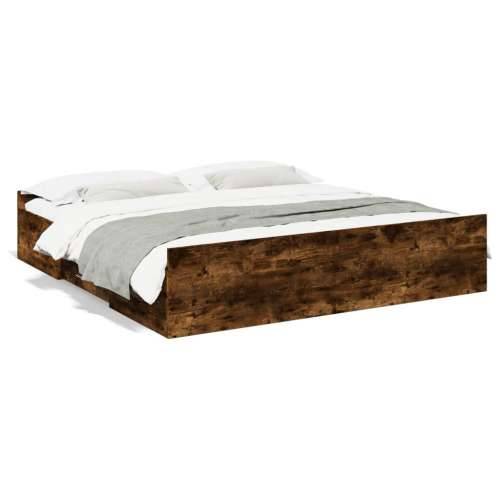 Okvir kreveta s ladicama boja hrasta 200x200 cm - Dimljeni hrast 200 x 200 cm Cijena