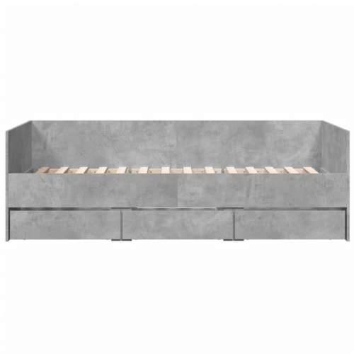 Dnevni krevet s ladicama bez madraca siva boja betona 100x200cm - Beton siva 100 x 200 cm Cijena