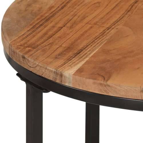 Uklapajući stolići za kavu 3 kom masivno drvo bagrema i željezo - 35 x 35 x 30 cm + 45 x 45 x 35 cm + 55 x 55 x 45 cm 1 Cijena