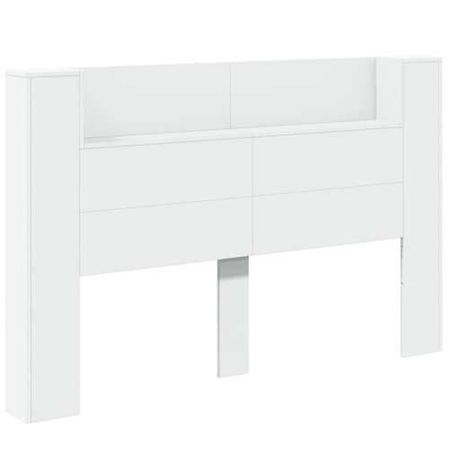 Ormarić za uzglavlje s LED svjetlima bijeli 160x16,5x103,5 cm - Bijela 160 x 16.5 x 103.5 cm 1 Cijena