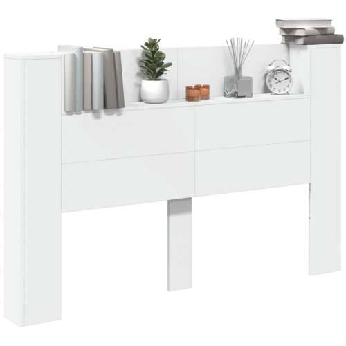 Ormarić za uzglavlje s LED svjetlima bijeli 160x16,5x103,5 cm - Bijela 160 x 16.5 x 103.5 cm 1 Cijena