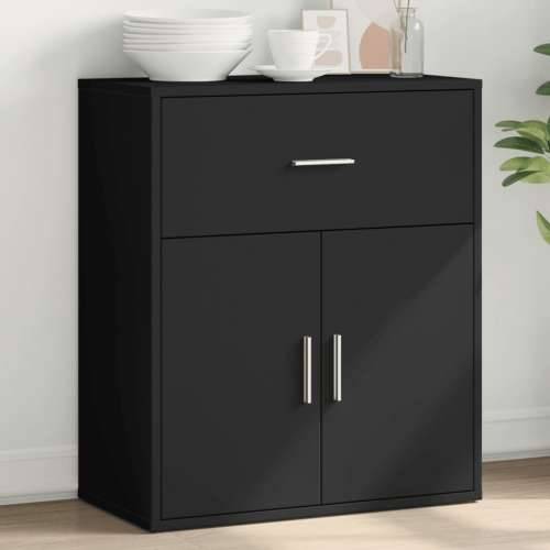 Komoda crna 60 x 31 x 70 cm od konstruiranog drva - Crna 1 Cijena