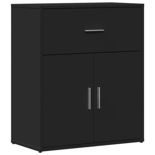 Komoda crna 60 x 31 x 70 cm od konstruiranog drva - Crna 1 Cijena