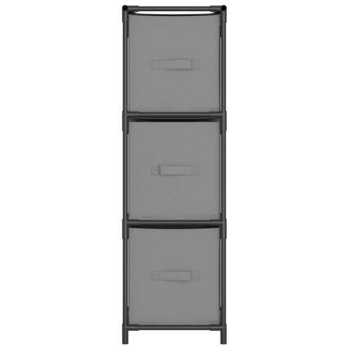 Ormarić za pohranu s 3 platnene ladice sivi 34x34x101 cm čelik Cijena