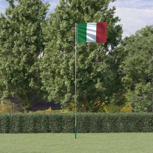 Talijanska zastava i jarbol 5,55 m aluminijski - 5.55 m Italija Cijena