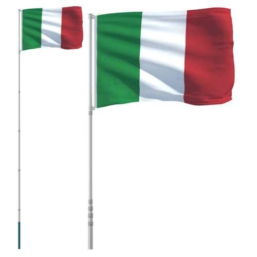 Talijanska zastava i jarbol 5,55 m aluminijski - 5.55 m Italija Cijena