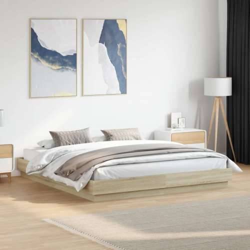 Okvir za krevet boja hrasta 180x200 cm konstruirano drvo - sonoma hrast 180 x 200 cm Cijena