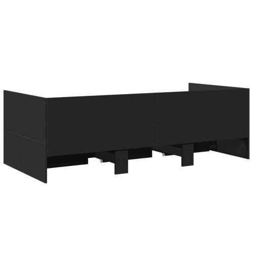 Dnevni krevet s ladicama bez madraca crni 90x190 cm - Crna 90 x 190 cm Cijena