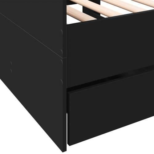 Dnevni krevet s ladicama bez madraca crni 90x190 cm - Crna 90 x 190 cm Cijena