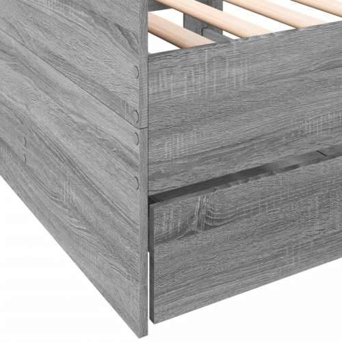 Dnevni krevet s ladicama bez madraca siva boja hrasta 90x190 cm - Sivi hrast sonoma 90 x 190 cm Cijena