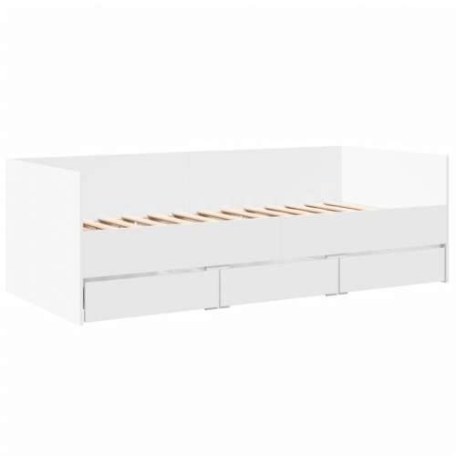Dnevni krevet s ladicama bez madraca bijeli 75x190 cm - Bijela 75 x 190 cm Cijena