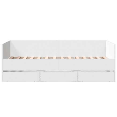 Dnevni krevet s ladicama bez madraca bijeli 75x190 cm - Bijela 75 x 190 cm Cijena