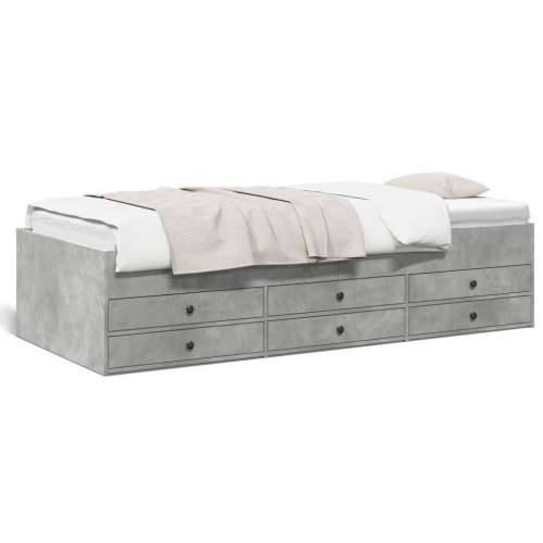 Dnevni krevet s ladicama bez madraca siva boja betona 100x200cm - Beton siva 100 x 200 cm Cijena