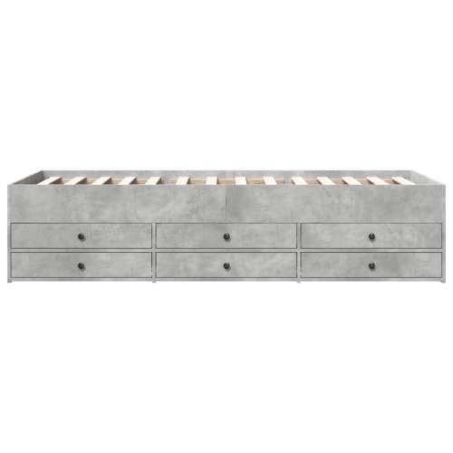 Dnevni krevet s ladicama bez madraca siva boja betona 100x200cm - Beton siva 100 x 200 cm Cijena