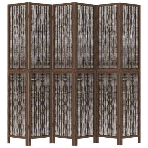 Paravan - Sobna pregrada sa 6 panela tamnosmeđa masivno drvo paulovnije - 40 x 220 cm 6 Cijena