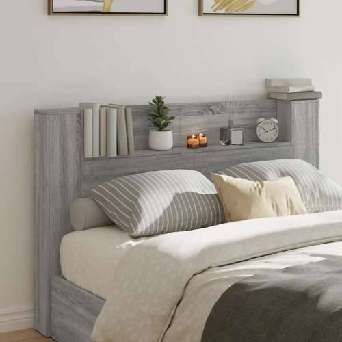 Ormarić za uzglavlje LED sivom sonomom 160x16,5x103,5 cm - Sivi hrast sonoma 160 x 16.5 x 103.5 cm 1 Cijena