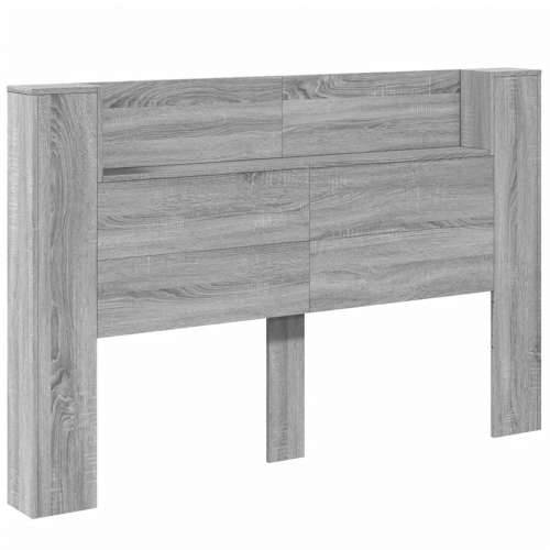 Ormarić za uzglavlje LED sivom sonomom 160x16,5x103,5 cm - Sivi hrast sonoma 160 x 16.5 x 103.5 cm 1 Cijena