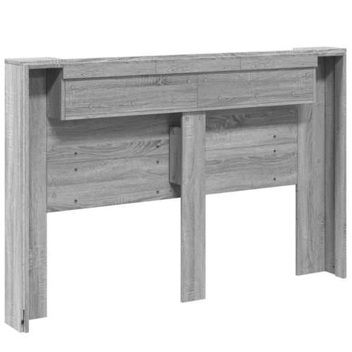 Ormarić za uzglavlje LED sivom sonomom 160x16,5x103,5 cm - Sivi hrast sonoma 160 x 16.5 x 103.5 cm 1 Cijena