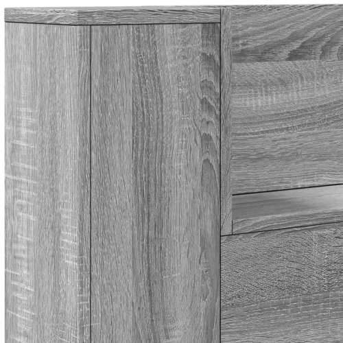 Ormarić za uzglavlje LED sivom sonomom 160x16,5x103,5 cm - Sivi hrast sonoma 160 x 16.5 x 103.5 cm 1 Cijena
