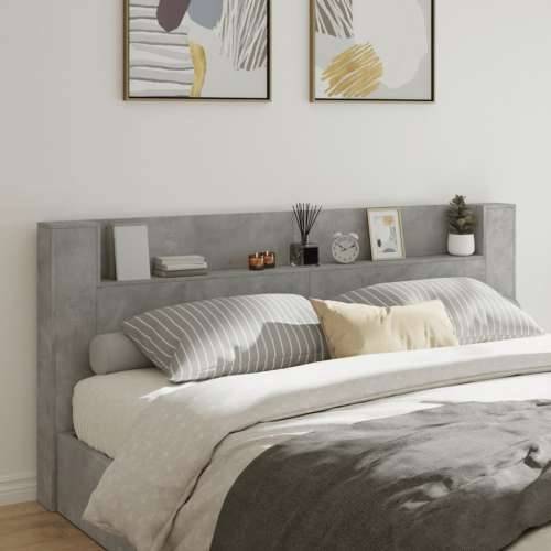 Ormarić za uzglavlje LED svjetlima boja betona 220x16,5x103,5cm - Beton siva 220 x 16.5 x 103.5 cm 1 Cijena