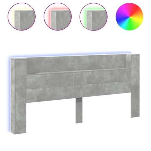 Ormarić za uzglavlje LED svjetlima boja betona 220x16,5x103,5cm - Beton siva 220 x 16.5 x 103.5 cm 1 Cijena