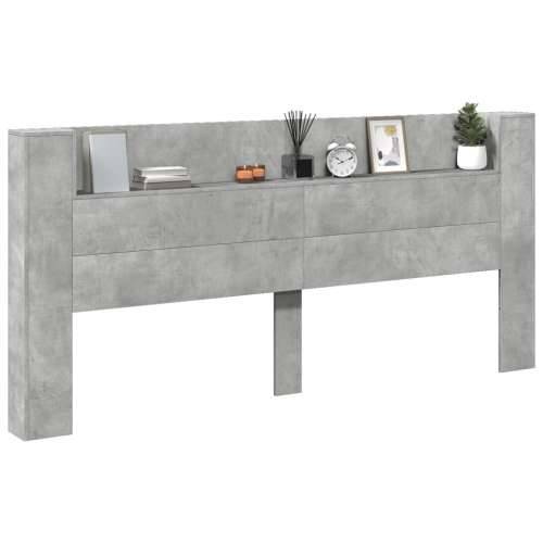 Ormarić za uzglavlje LED svjetlima boja betona 220x16,5x103,5cm - Beton siva 220 x 16.5 x 103.5 cm 1 Cijena