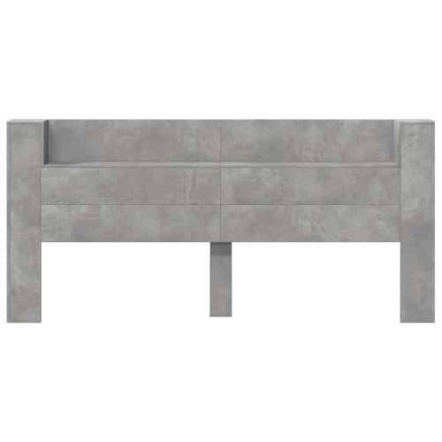 Ormarić za uzglavlje LED svjetlima boja betona 220x16,5x103,5cm - Beton siva 220 x 16.5 x 103.5 cm 1 Cijena