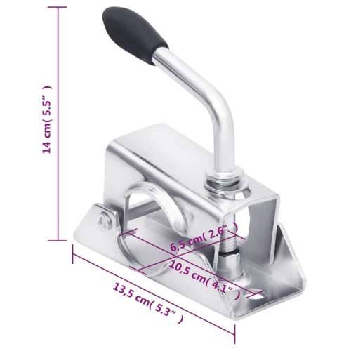 Potporni kotač za prikolicu 60 mm 2 potporne cijevi 2 stezaljke - 5 Cijena