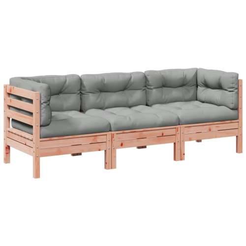 Vrtna garnitura - 3-dijelni set vrtnih sofa s jastucima masivno drvo duglazije - Prirodni douglas 1 Cijena